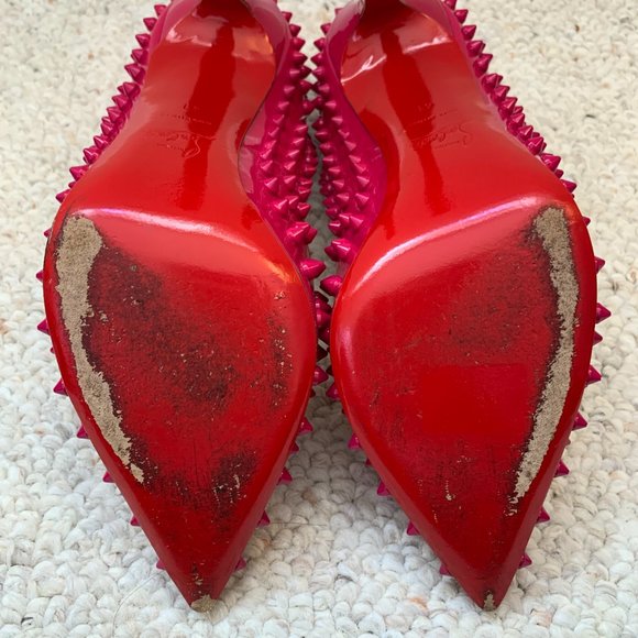 Christian Louboutin Pigalle Spikes 120 Patent Pink Grenadine Sz 41 EU / 11 US - Picture 16 of 16